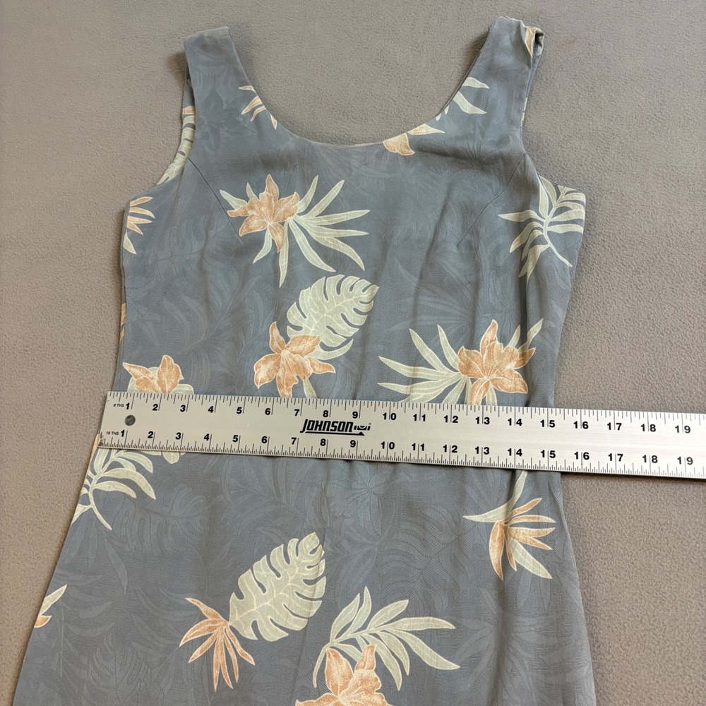 Luau Silk Tropical Floral Print Sleeveless Mini Dress Women's XS - Picture 9 of 10